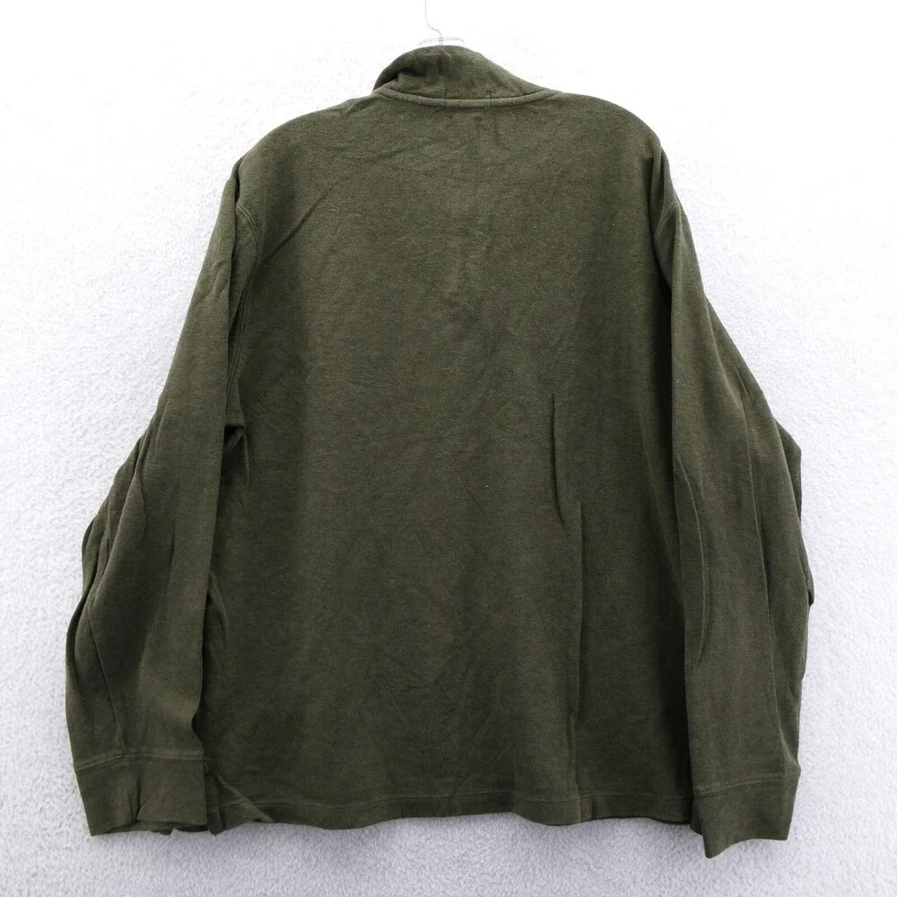 Polo‎ Ralph Lauren Sweater XL Mens Green Estate Rib 1/4 Zip 100% Cotton Preppy